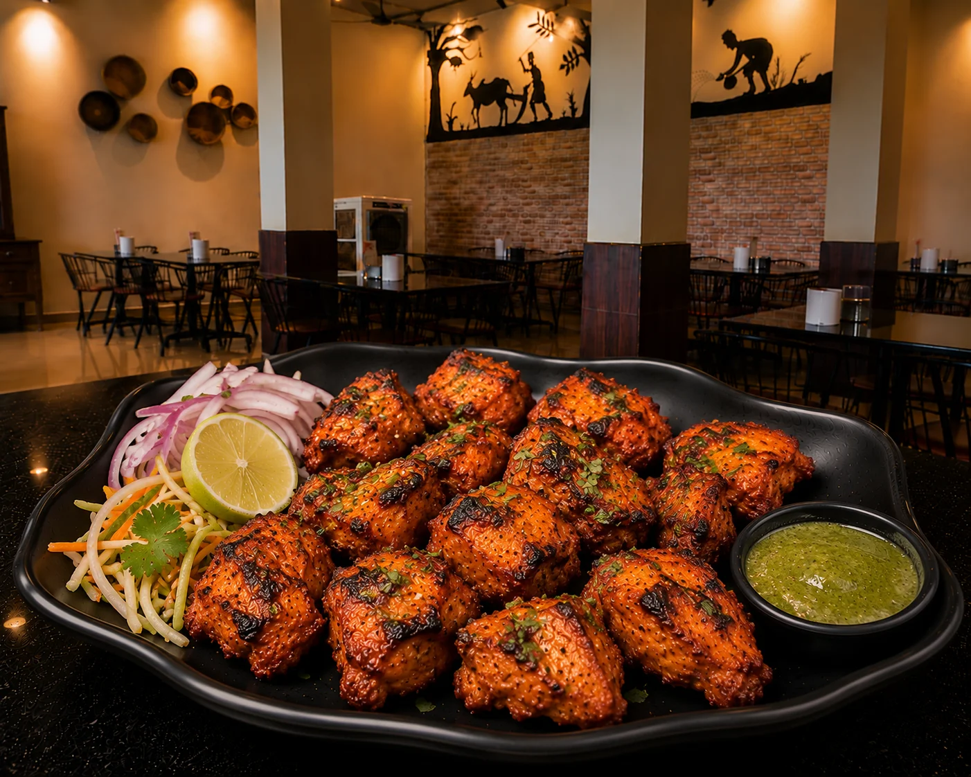 Chicken Tikka - Non-Veg dish at The Farmer's Kitchen Shirwal